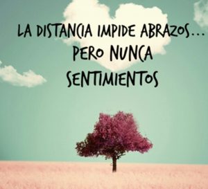 La distancia no impide los abrazos